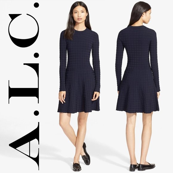 A.L.C. Dresses & Skirts - A.L.C. Schultz Basket Weave Knit Fit Sweater Dress